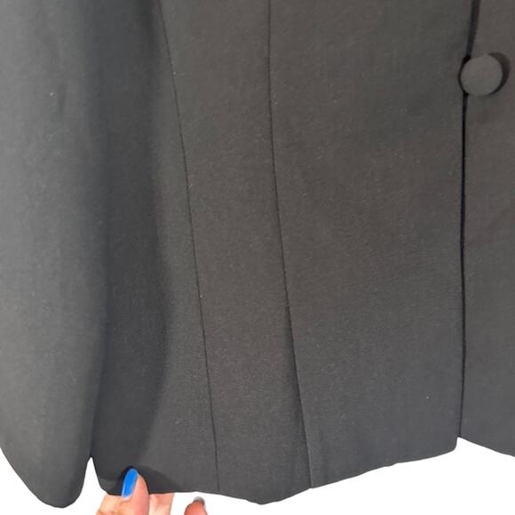Jessica Howard Black One Button Collared Formal Blazer Jacket Women Sz 8 - Picture 3 of 9